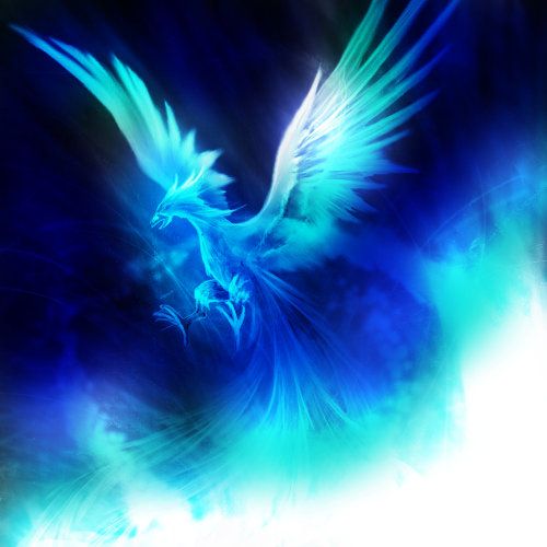 a blue ice pheonix