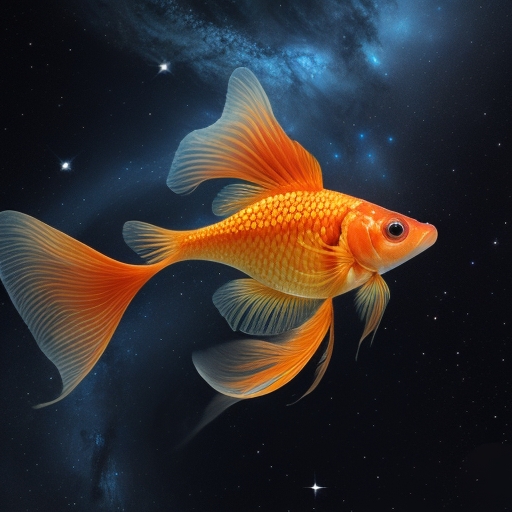 a goldfish in cosmos